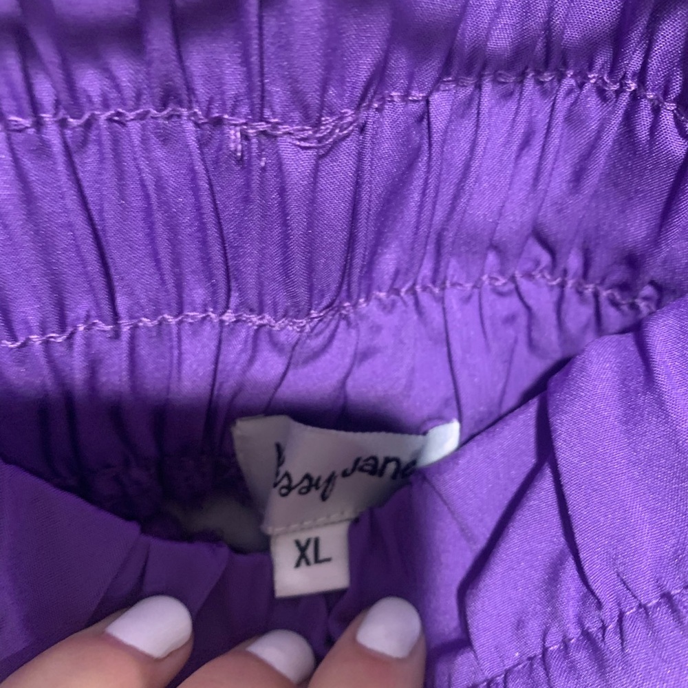 Women’s High Waisted Purple Running Shorts - Picture 3 of 6